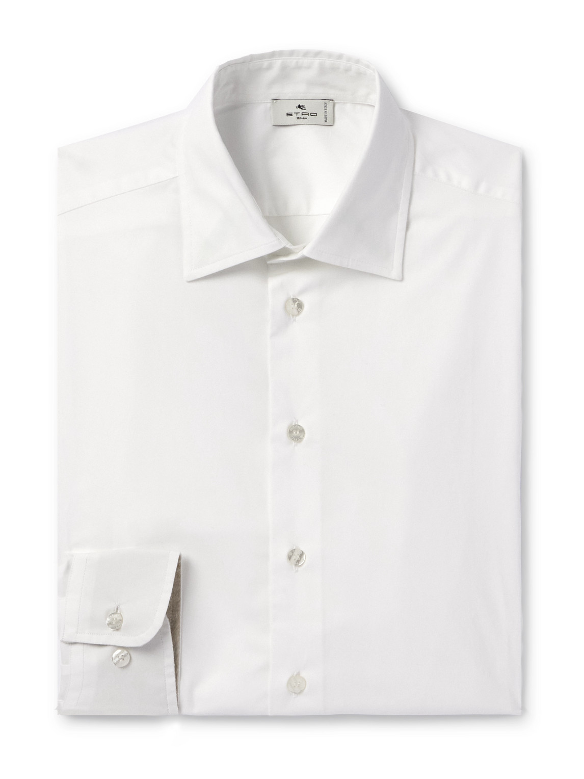Etro - Slim-Fit Cotton-Poplin Shirt - Men - White - EU 39 von Etro