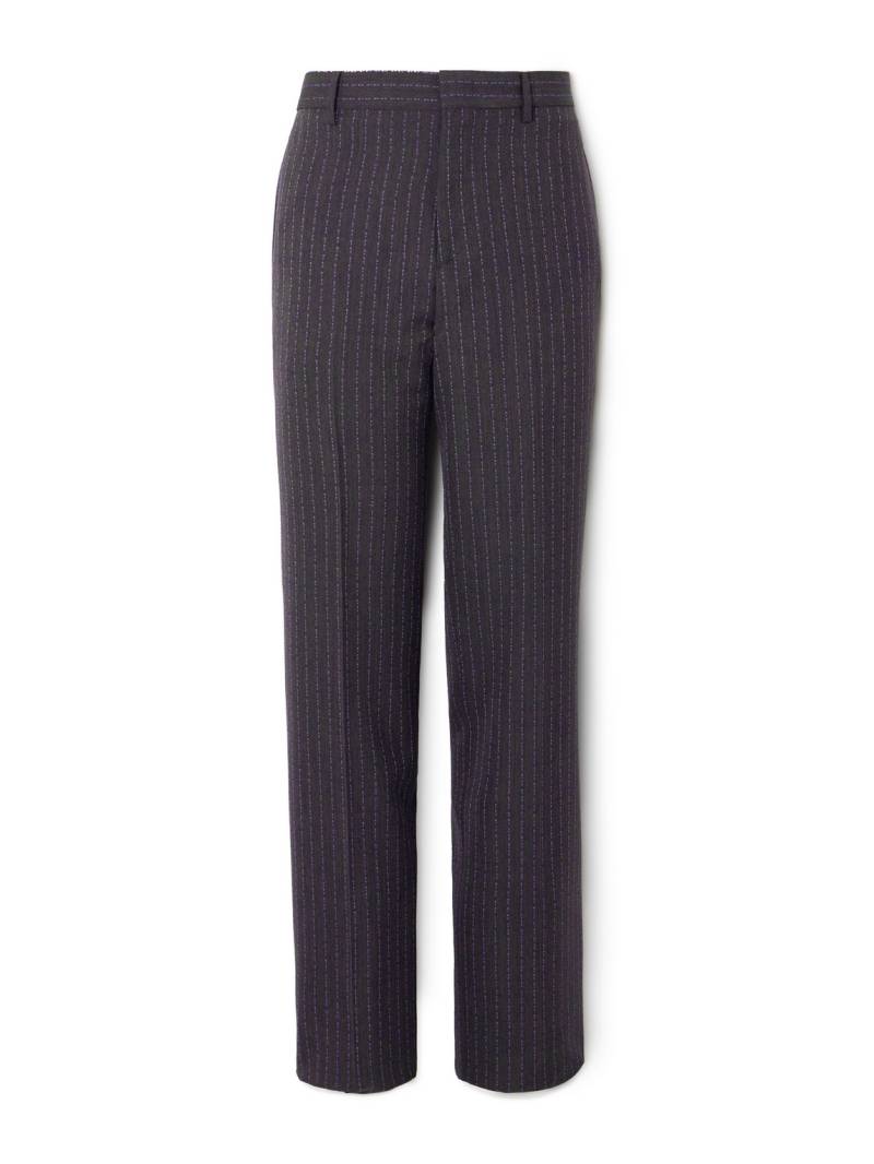 Etro - Straight-Leg Logo-Embroidered Wool-Blend Jacquard Suit Trousers - Men - Gray - IT 48 von Etro