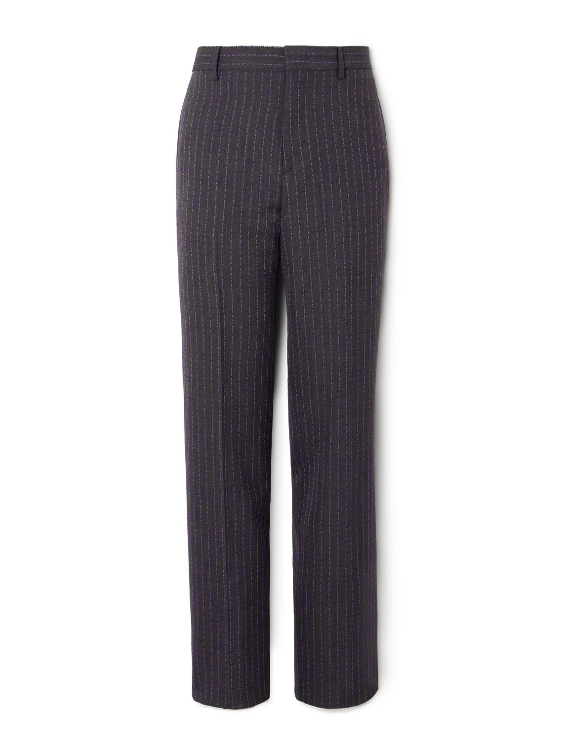 Etro - Straight-Leg Logo-Embroidered Wool-Blend Jacquard Suit Trousers - Men - Gray - IT 52 von Etro