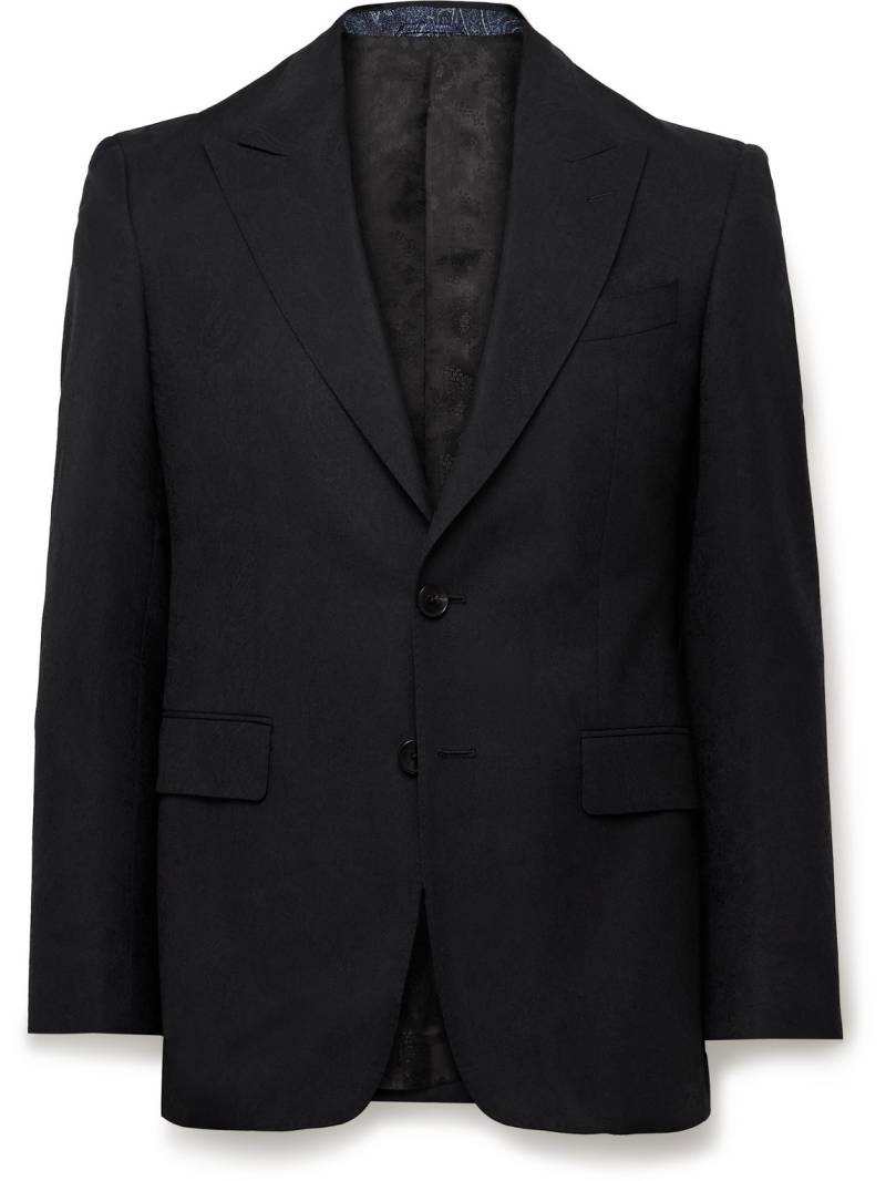 Etro - Wool and Silk-Blend Jacquard Tuxedo - Men - Black - IT 46 von Etro