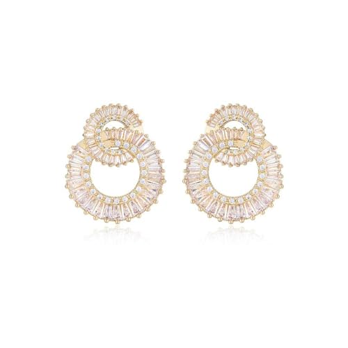 Ettika Gold Ohrringe 18k Vergoldet Ohrringe für Frauen Rotierende Kreise Klar Kristall Ohrringe Schmuck Geburtstagsgeschenke für Frauen von Ettika