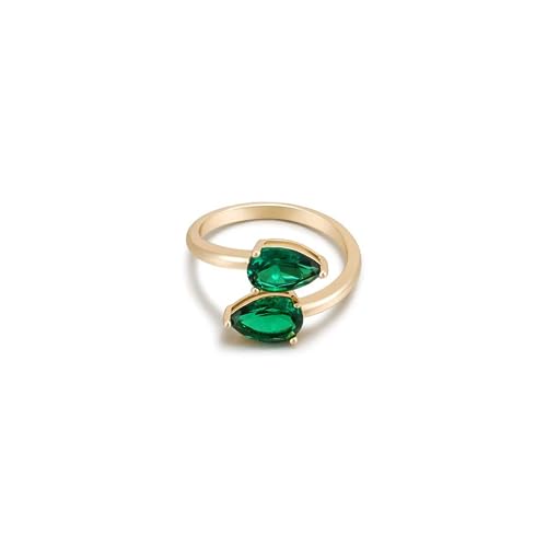 Ettika Goldring 18 Karat vergoldet oder Rhodium Ring für Frauen Kristall Tropfenform Wickelstapelring Schmuck Geburtstagsgeschenk für Frauen, 6, 18 Karat vergoldet, Zirkonia Ettika Goldring 18 Karat vergoldet oder Rhodium Ring für Frauen Kristall Tropfenform Wickelstapelring Schmuck Geburtstagsgeschenk für Frauen, 6, 18 Karat vergoldet, Zirkonia von Ettika