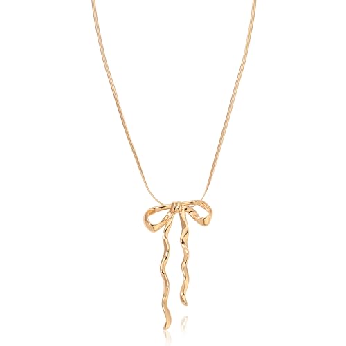 Ettika Lange Halsketten für Frauen Schleife Organica Anhänger Halskette 18k vergoldet Halskette Trendiger Schmuck Geburtstagsgeschenke für Frauen Ettika Lange Halsketten für Frauen Schleife Organica Anhänger Halskette 18k vergoldet Halskette Trendiger Schmuck Geburtstagsgeschenke für Frauen von Ettika