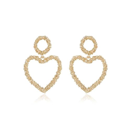 Ettika Ohrhänger für Frauen 18k vergoldet Herz Ohrringe Modeschmuck Tolles Geschenk, One Size, 18 Karat vergoldet von Ettika