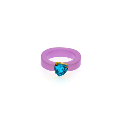 Ettika Ring aus Kunstharz für Damen. Schöner Herzring aus Kunstharz. Buntes Festival-Favorit. Modeschmuck, Harz, Kein Edelstein Ettika Ring aus Kunstharz für Damen. Schöner Herzring aus Kunstharz. Buntes Festival-Favorit. Modeschmuck, Harz, Kein Edelstein von Ettika