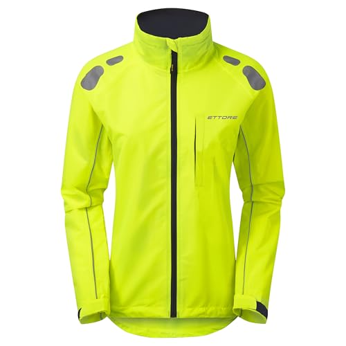 Ettore Damen Radsportjacke wasserdicht atmungsaktiv High-Vis - Gelb - Night Eagle - 16 von Ettore