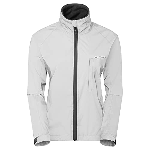 Ettore Damen Radsportjacke wasserdicht atmungsaktiv High-Vis reflektierende Silber - Night Glow - 36 EU, 10 UK von Ettore