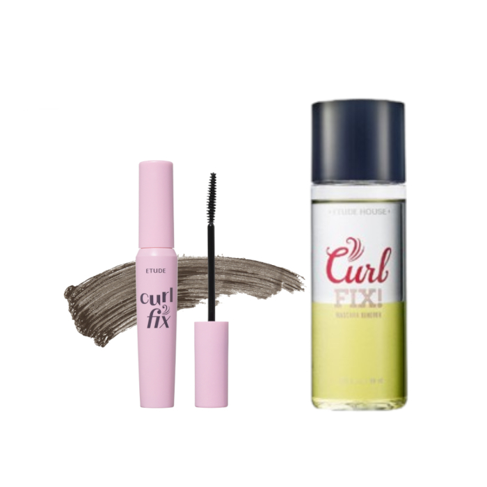 ETUDE - Curl Fix Mascara - 8g - 03 Gray Brown + Remover Set von Etude