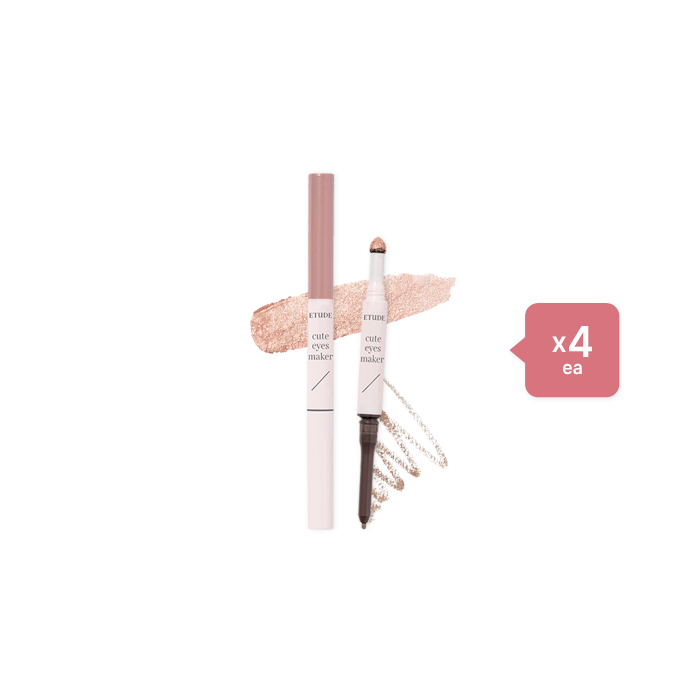 ETUDE - Cute Eyes Maker - 0.1g + 0.5g - Peach Nude (4ea) Set von Etude