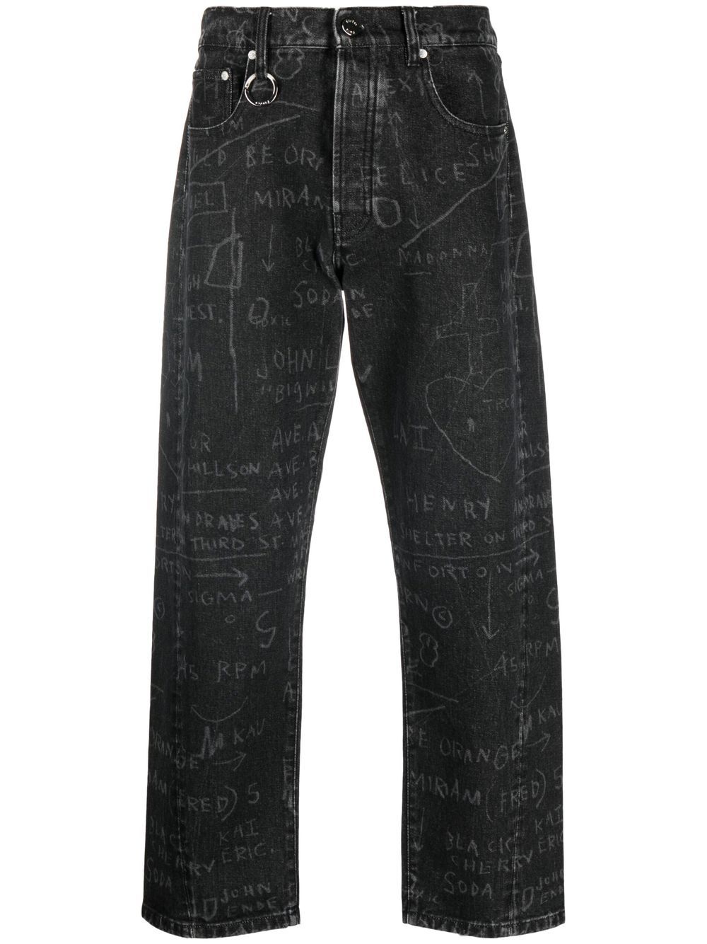 Etudes Corner Jeans mit Skizzen-Print - Schwarz von Etudes