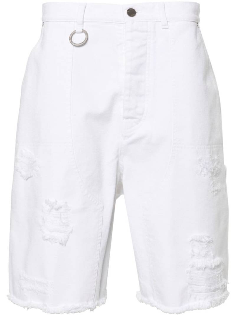 Etudes Friche distressed denim shorts - Weiß von Etudes