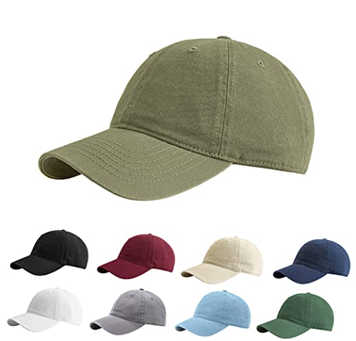 Etyepoh Baseball Cap Unisex Vintage Basecap Herren Damen Kappe Verstellbare Baumwolle Baseball Mütze (C-Olive, one Size) von Etyepoh