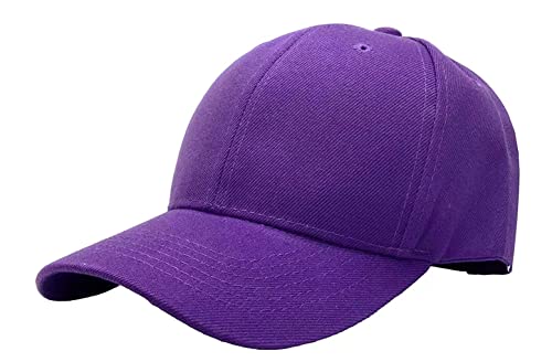 Etyepoh Baseball Cap für Herren und Damen, Unisex Kappe Verstellbar Reine Farbe Baseboard Baseballkappe Mütze （A-lila,one Size von Etyepoh