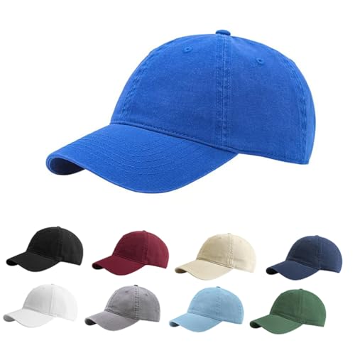 Etyepoh Baseball Cap für Herren und Damen, Unisex Kappe Verstellbar Reine Farbe Baseboard Baseballkappe Mütze (C-blau, one Size) von Etyepoh