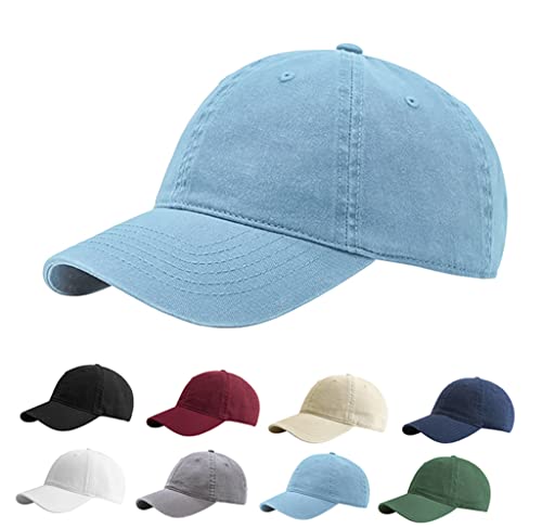 Etyepoh Baseball Cap für Herren und Damen, Unisex Kappe Verstellbar Reine Farbe Baseboard Baseballkappe Mütze (C-blau02, one Size) von Etyepoh