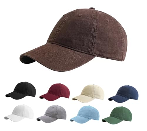 Etyepoh Baseball Cap für Herren und Damen, Unisex Kappe Verstellbar Reine Farbe Baseboard Baseballkappe Mütze (DE/NL/SE/PL, Alphanumerisch, Einheitsgröße, C-Kaffee) von Etyepoh
