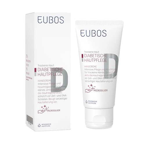 EUBOS DIABETISCHE HAUTPFLEGE | Diabetische Handcreme | Mit Ectoin & MicroSilver | Vegan | 50ml von Eubos