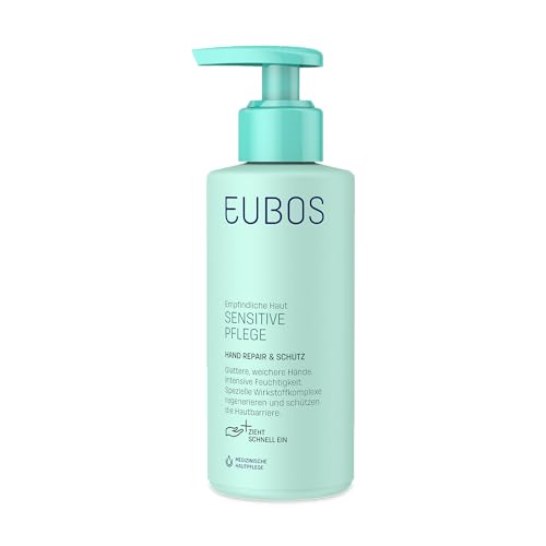 EUBOS SENSITIVE PFLEGE - Hand Repair & Schutz Pumpspender - Handcreme für trockene, rissige Hände - Für spürbar glattere und weichere Hände - Hautverträglichkeit dermatologisch bestätigt - 150ml von Eubos