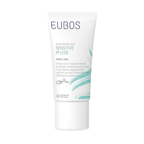 EUBOS SENSITIVE PFLEGE | Hand & Nail | Intensiver Schutz und Pflege für trockene Hände und beanspruchte Nägel | Regeneriert Haut und stärkt Nägel | Hautverträglichkeit dermatologisch bestätigt | 75ml von Eubos