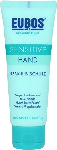 Eubos Sensitive Hand Repair & Schutz Creme Spar-Set 2 x 75 ml Gegen trockene und raue Hände Hygro-Derm-Faktor, Vitamin Pflegekomplex von Eubos