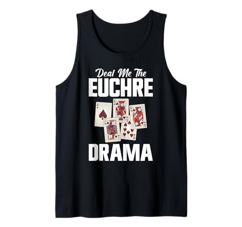 Cooles Kartenspiel Design Für Männer Frauen Euchre Turnier Tank Top von Euchre Kartenspiel Design