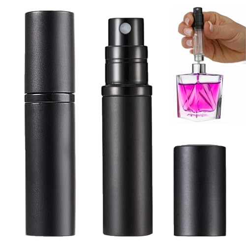 Euiooctory Parfümzerstäuber Nachfüllbar - Bodenbefüllung Mini Parfum Zerstäuber für Unterwegs, Auslaufsichere Parfüm Zerstäuberflaschen mit Schutzkappe für Travel, Damen und Herren (2 Stück) von Euiooctory