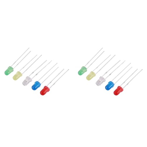 1000 Stück 3 Mm LED-Dioden-Sortiment-Set, Rund, Diffuses LED-Leuchtdioden-Schaltkreis-LED-Sortiment-Set für Elektronik-PCB-DIY 1000 Stück 3 Mm LED-Dioden-Sortiment-Set, Rund, Diffuses LED-Leuchtdioden-Schaltkreis-LED-Sortiment-Set für Elektronik-PCB-DIY von Eujgoov