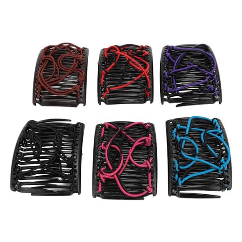 Haarkämme für Frauen und Mädchen, Elastische Mehrzweck-Seitenklammern, Magischer Stretch-Haarschmuck für Dating-Auftritte, Dicke, Verstellbare Haarnadelklammern, Hochwertiger von Eujgoov