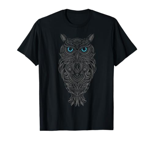 Eulen Geschenke Eule Fan Shirt, Eulen T-Shirt für Herren Schwarz S von Eulen Geschenke