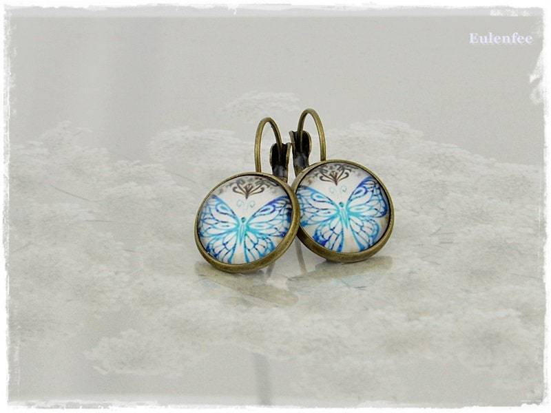 Ohrringe "Zarter Schmetterling" Ohrhänger Im Vintage Stil von Eulenfee