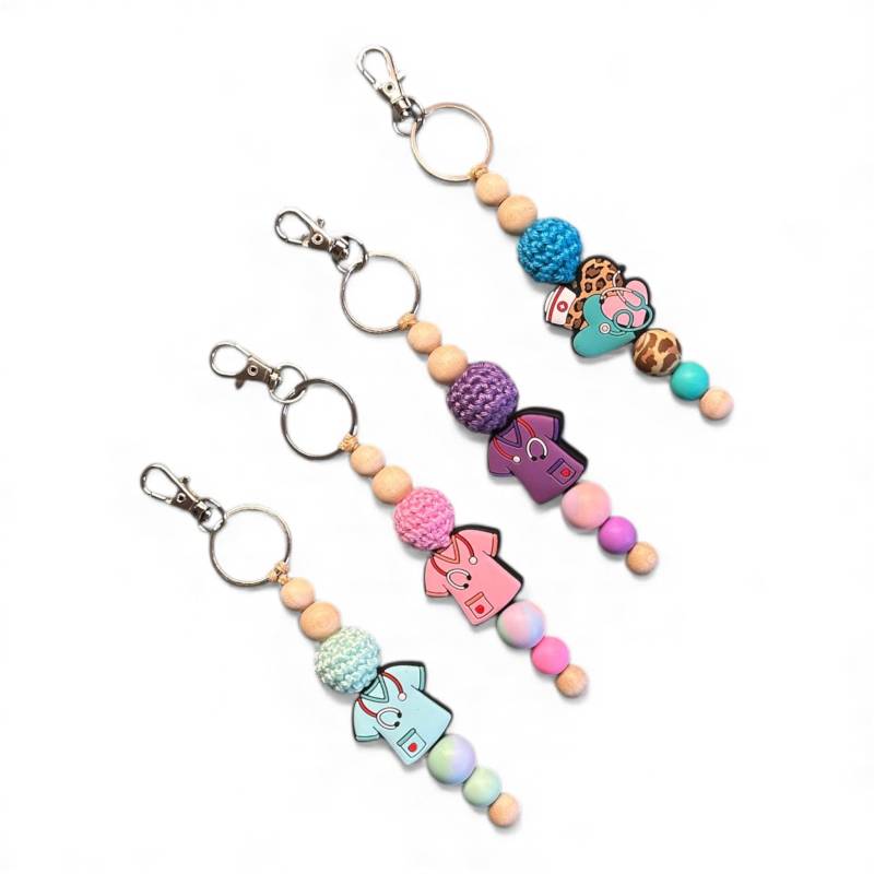 Schlüsselanhänger Krankenschwester Gesundheitswesen Pflege Arzt Mit Häkelperle Ohne Personalisierung von EulenshopVonBiene