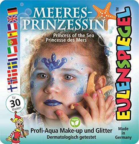 Eulenspiegel 204535 - Motiv-Set Meeresprinzessin, 3 Farben, 1 Glitzer, 1 Pinsel, 1 Anleitung, für ca. 30 Masken, Karneval, Motto-Party Eulenspiegel 204535 - Motiv-Set Meeresprinzessin, 3 Farben, 1 Glitzer, 1 Pinsel, 1 Anleitung, für ca. 30 Masken, Karneval, Motto-Party von Eulenspiegel