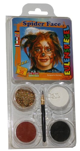 EULENSPIEGEL Profi Aqua Makeup Spider Face 6 Teile von Eulenspiegel