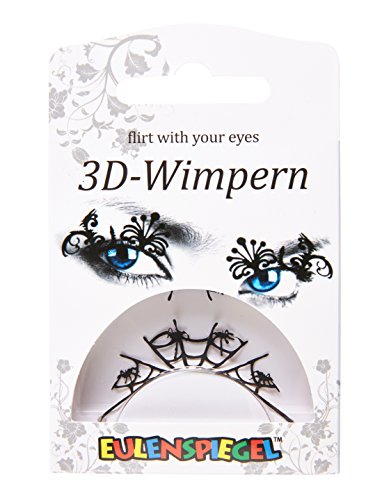 EULENSPIEGEL Wimpern 3D Black Spider schwarz aus Papier von Eulenspiegel