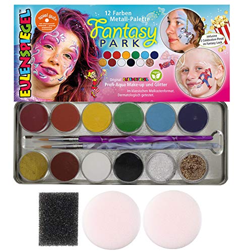 Eulenspiegel 212257 - Schminkpalette Fantasy Park, vegan, Schminkset, Kinderschminken, Karneval, Fasching von Eulenspiegel