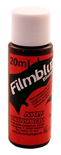 Eulenspiegel 405086 - Filmblut / Blutgel, hell, 20 ml, Theaterblut, Halloween, Karneval, Motto-Party von Eulenspiegel