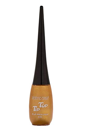 Eulenspiegel 670774 - Profi-Aqua Liquid Tip Top Gold, Pinselflasche, 5 ml, Halloween, Karneval, Mottoparty von Eulenspiegel