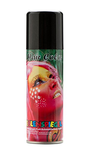 Eulenspiegel 819203 - Color Haarspray, schwarz, 125 ml, Karneval, Halloween, Mottoparty von Eulenspiegel