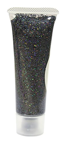 Eulenspiegel 907153 - Glitzergel Schwarz-Juwel, 18 ml, Karneval, Halloween, Mottoparty von Eulenspiegel