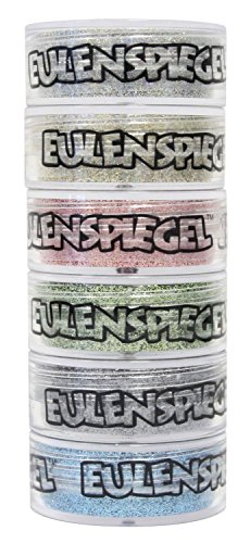 Eulenspiegel 999165 - PolyesterglitzerTattoo-Edition, 6 x 6 g, Streuglitzer, Karneval, Halloween, Mottoparty von Eulenspiegel