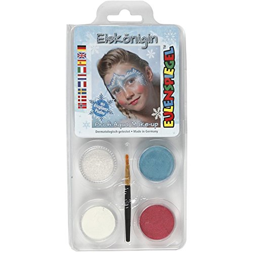 Eulenspiegel 204825 - Motiv-Set Eiskönigin, 3 Farben, 1 Puder, 1 Pinsel, 1 Anleitung, für ca. 40 Masken, Karneval, Motto-Party Eulenspiegel 204825 - Motiv-Set Eiskönigin, 3 Farben, 1 Puder, 1 Pinsel, 1 Anleitung, für ca. 40 Masken, Karneval, Motto-Party von Eulenspiegel