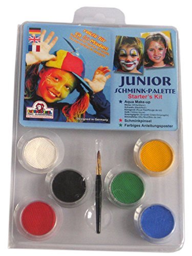 Eulenspiegel - Schminkpalette Junior für ca. 60 Masken und Make-Up Schwämme von Eulenspiegel