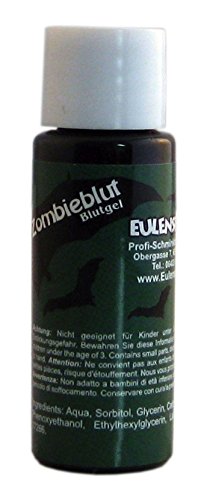 Eulenspiegel 405109 - Zombieblut / Blutgel, Dunkelgrün, 20 ml, Theaterblut, Halloween, Karneval, Motto-Party von Eulenspiegel