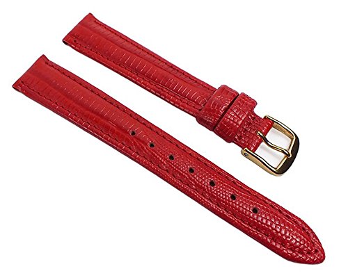 Eulit Ersatzband Uhrenarmband Leder Teju-Print rot 16mm 53361640G von Eulit