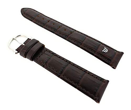 Maurice Lacroix Kroko Grain Original Uhrenarmband 19 mm dunkel braun Schliesse Edelstahl von Eulit