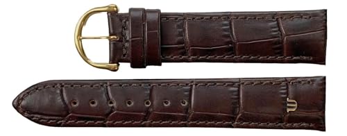 Maurice Lacroix Kroko Grain Original Uhrenarmband 19 mm dunkel braun Schliesse vergoldet Maurice Lacroix Kroko Grain Original Uhrenarmband 19 mm dunkel braun Schliesse vergoldet von Eulit