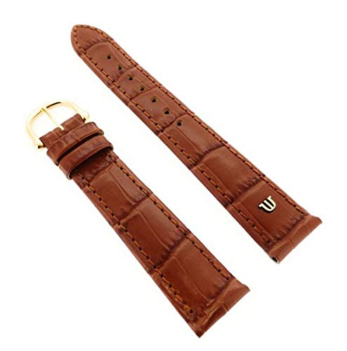 Maurice Lacroix Kroko Grain Original Uhrenarmband 20 mm hell braun Schliesse vergoldet von Eulit