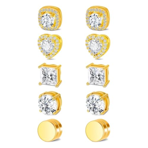 5 modische -Liebes-Diamant-Ohrstecker, luxuriöse Magnet-Ohrringe 5 modische -Liebes-Diamant-Ohrstecker, luxuriöse Magnet-Ohrringe von Euljcysiyu