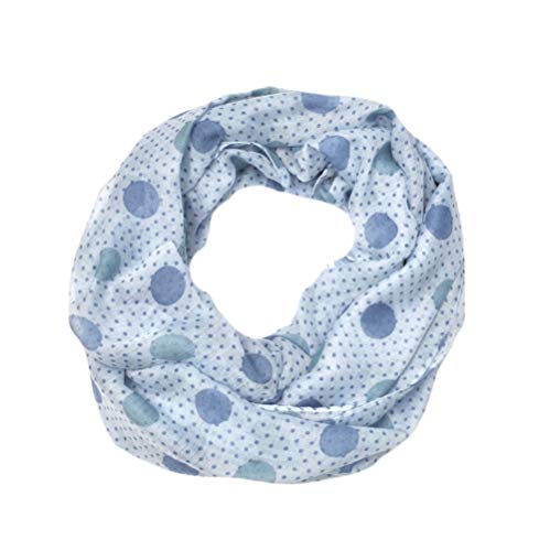 Euly Loop Schal Loopschal Rundschal Schlauchschal Tuch Tücher Damenschal Geometrische Punkte (Punkte Hellblau) von Euly