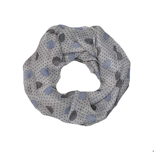 Euly Loop Schal Loopschal Rundschal Schlauchschal Tuch Tücher Damenschal Geometrische Punkte (Punkte Hellgrau) von Euly